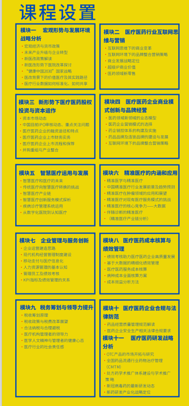 招生简章|第五期中国医疗医药高级工商管理研修班