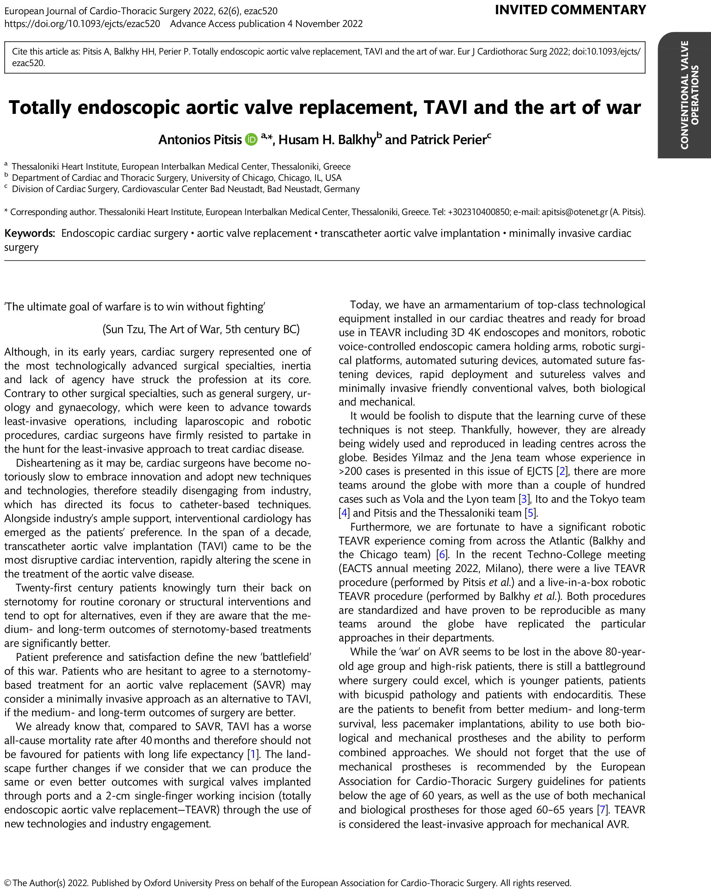 Totally endoscopic aortic valve replacement, TAVI and the art of war-1.jpg